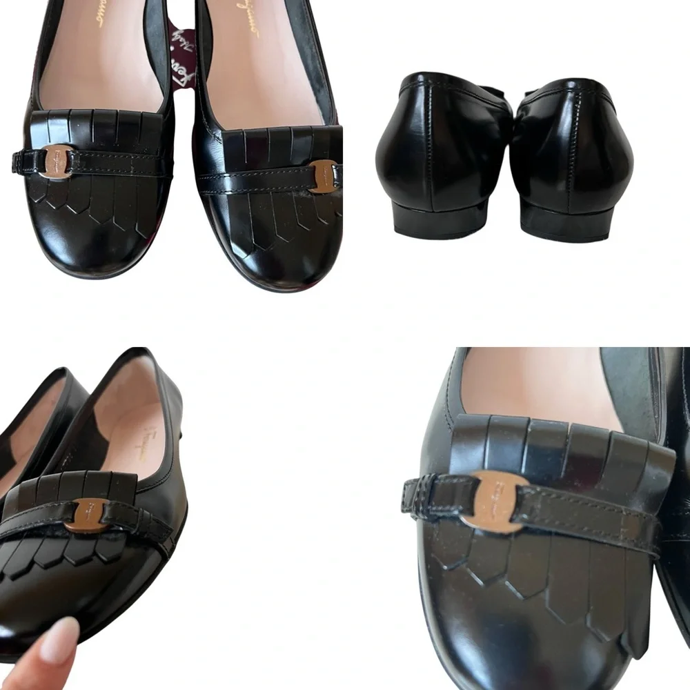 Salvatore Ferragamo Black Patent Leather Shoes size 9.5B - Picture 3 of 16